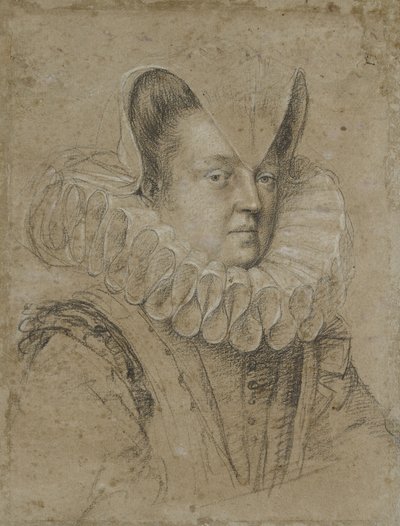 Portrait of Margherita, Duchess of Ferrara by Ottavio Mario Leoni